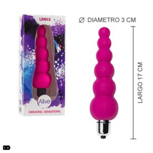 Dilatador anal de textura suave con vibracion